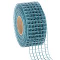 Floristik21 Dekoband Gitterband 4 cm breit Blau 10 m Kunststoff