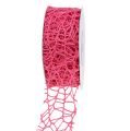 Floristik21 Gitterband Pink 40mm 10m
