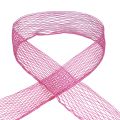 Floristik21 Netzband Gitterband Dekoband Pink drahtverstärkt 50mm 10m