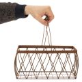 Gitterkorb Metall Korb Rost Optik 28x13,5x14cm 2St | Floristik21.de