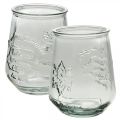 Floristik21 Getränkespender Glas mit Zapfhahn Set mit 4 Trinkgläsern H25,5cm