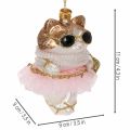 Katzen Glasanhänger aus Glas mit Tutu, 11 cm, Christbaumschmuck, 2 Stück | Floristik21.de
