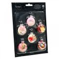 Floristik21 Baumanhänger Donuts, Glasdeko, Christbaumschmuck-Mix H4,5cm Echtglas 6St