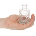 Set aus 6 Mini Glasvasen mit Rautenmuster, transparent, H 9 cm, Ø 5 cm | Floristik21.de