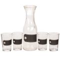 Floristik21 Glaskaraffe H27cm mit 4 Gläsern H11cm