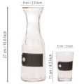 Glaskaraffe H27cm mit 4 Gläsern H11cm | Floristik21.de