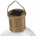 Floristik21 Solar-LED-Lampe Retro-Look Transparent Warmweiß Ø8cm