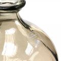 Glasvase rund Braun Glasdeko Vase rustikal Ø16,5cm H18cm
