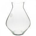 Floristik21 Blumenvase Glas bauchig Glasvase klar Deko Vase Ø20cm H25cm