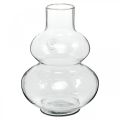 Floristik21 Glasvase rund Blumenvase Dekovase Glas Klar Ø16cm H23cm