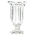 Floristik21 Glasvase Vase mit Fuß Glas Blumenvase Ø13,5cm H22cm