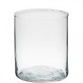 Floristik21 Glasvase rund, Glaszylinder Klar Ø9cm H10,5cm