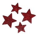 Floristik21 Glittersterne zum Streuen Bordeaux 4-5cm 40St