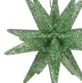 Floristik21 Glitzersterne mintgrün 7,5cm 8St