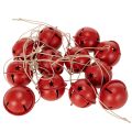 9er Set Deko-Glöckchen aus Metall, Sternenmuster, Rot, Ø 3cm | Floristik21.de