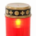 Floristik21 LED Grablicht Rot, Warmweiß Timer Batteriebetrieben Ø6,8 H12,2cm