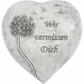 Floristik21 Grabschmuck Herz mit Spruch „Wir vermissen Dich“ 12cm 4St