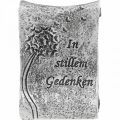 Floristik21 Gedenkstein Schriftrolle „In stillem Gedenken“ 9x6cm 4St