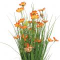 Floristik21 Grasbund mit Blüten und Schmetterlingen Orange 70cm