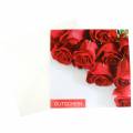 Floristik21 Gutscheinkarte rote Rosen + Umschlag 1St