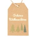 Floristik21 Geschenkanhänger Papier Naturbraun Schöne Weihnachten 8cm 36 Stück
