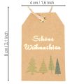 Geschenkanhänger Papier Naturbraun Schöne Weihnachten 8cm 36 Stück | Floristik21.de