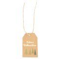Geschenkanhänger Papier Naturbraun Schöne Weihnachten 8cm 36 Stück | Floristik21.de