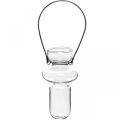 Floristik21 Mini Glasvasen Hängende Vase Metallbügel Glasdeko H10,5cm 4St