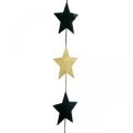 Floristik21 Weihnachtsdeko Stern Anhänger Gold Schwarz 5 Sterne 78cm