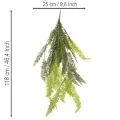 Künstlicher Farnzweig aus Kunststoff Grün 118 cm für Innen- und geschützte Außenbereiche | Floristik21.de