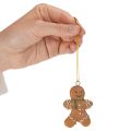 Deko-Anhänger Lebkuchenmännchen 5-6cm aus Polyresin, 12 Stück | Floristik21.de