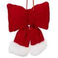 Stoffschleife Flanell Rot mit