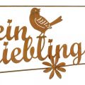 Floristik21 Dekohänger mit Vögeln, “Mein Lieblingsplatz”, Gartendeko Edelrost L55cm H20cm