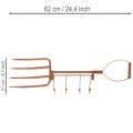 Hakenleiste Edelrost Deko Heugabel Gartendeko 4 Haken 62cm | Floristik21.de