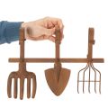 Hakenleiste Gartenwerkzeuge, Gartendeko, Harke Spaten Rechen, Garderobe aus Metall Edelrost L33,5cm | Floristik21.de