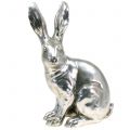 Floristik21 Deko Hase Silber H36cm