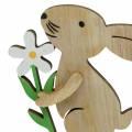 Floristik21 Blumenstecker Hase aus Holz 9cm 12St