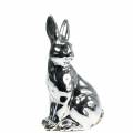 Floristik21 Hase Silber Antik H31cm