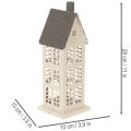 Dekohaus aus Metall 28cm Beige mit grauem Dach für Innenbereiche | Floristik21.de