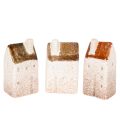 Floristik21 Dekohaus-Set Keramik Miniaturhäuser 7 cm 3 Stück