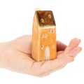 Keramik Miniaturhaus 10 cm, 3-tlg., braune Dächer, Innenbereich | Floristik21.de