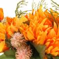 Floristik21 Chrysanthemenstrauß Mix Orange 35cm