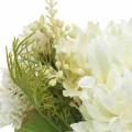 Floristik21 Chrysanthemenstrauß Mix Weiß 35cm