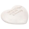 Floristik21 Grabdeko Herz Gedenkstein Polyresin 17x15 cm Grau mit Spruch
