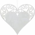 Floristik21 Herzdeko zum Hängen, Hochzeitsdeko, Herzanhänger aus Holz, Herzdeko, Valentinstag 12St