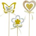 Floristik21 Dekostecker Schmetterling Blume und Herz, Frühlingsdeko, Blumenstecker, Valentinstag 9St