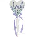 Floristik21 Lavendelherz, Sommerdeko, Herz zum Stecken mit Lavendel, Mediterrane Herzdeko 6St