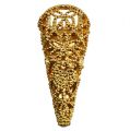 Floristik21 Hochzeitsanstecker mit Magnet gold 4,5cm