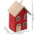Hängedeko Holz-Häuser Rot 7cm Set 6 Stück Innenbereich | Floristik21.de