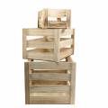 Floristik21 Holzkiste Natur Braun 43,5cm/37,7cm/31,8cm 3er-Set